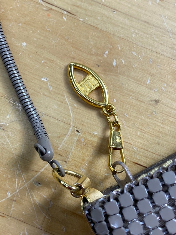 Gray Metal Handbag, Mesh Chain Link Retro Purse, … - image 3