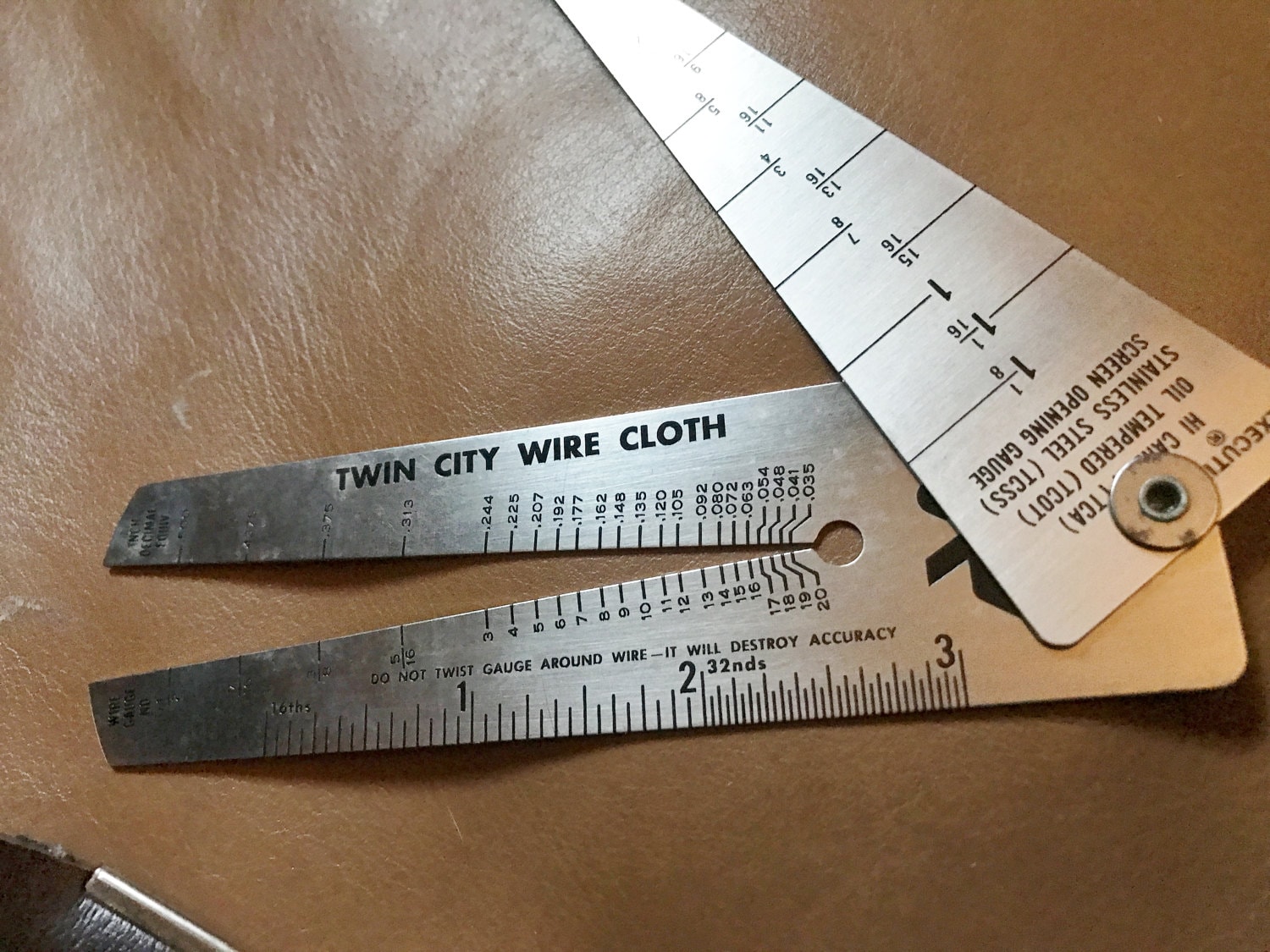 Wire Gauge Measure In Case, Wire Crafting Tool, Vintage Advertising