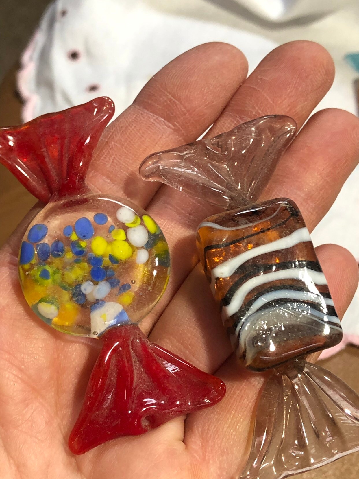 Colorful Glass Candy Display Candy Figurines