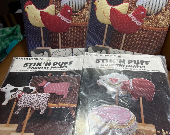 Craft Kits Lot, Stik N Puff Country Shapes, Countrycore Craft