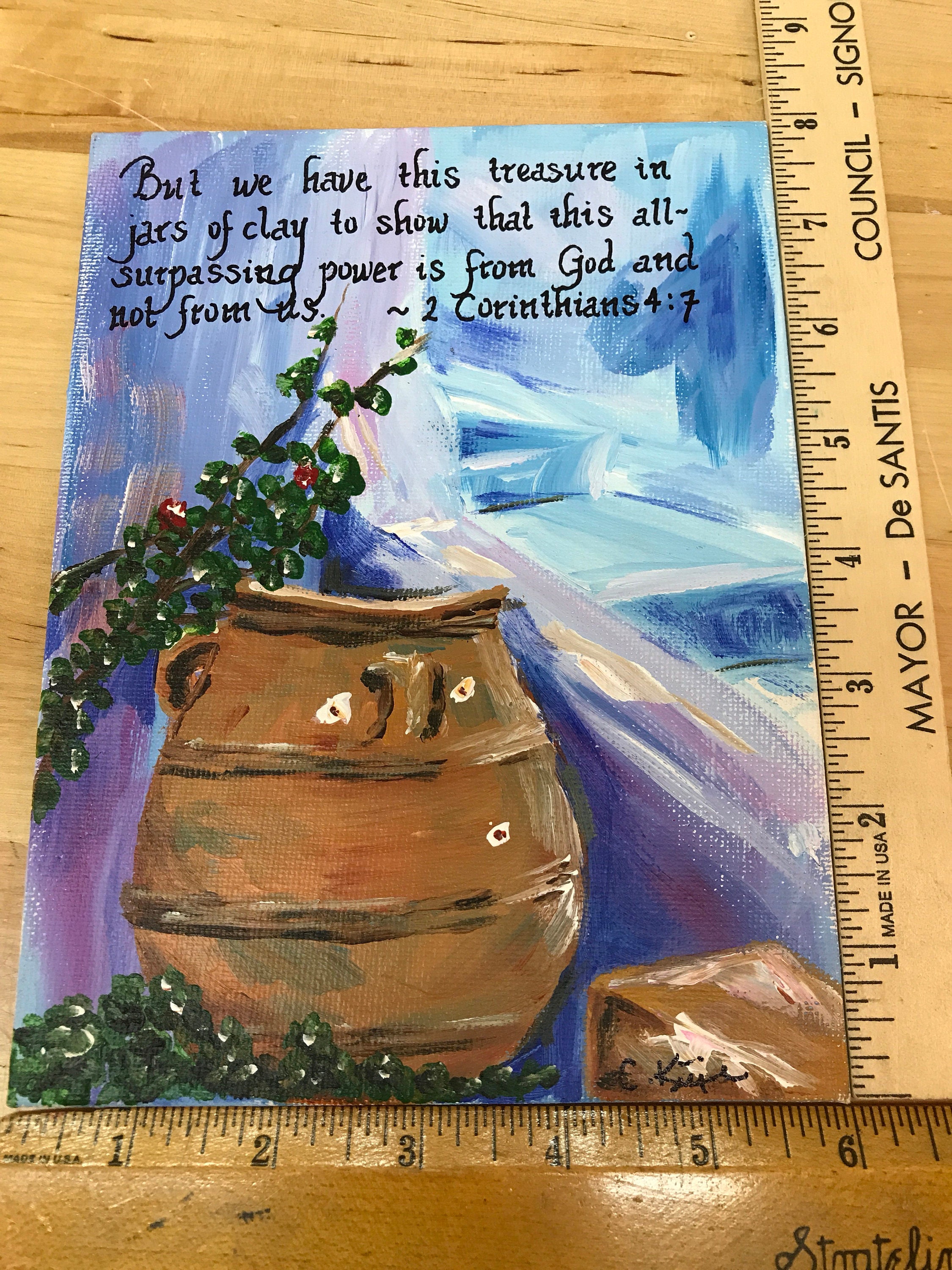 Bible verse oil painting, Religious picture, holy wall hanging