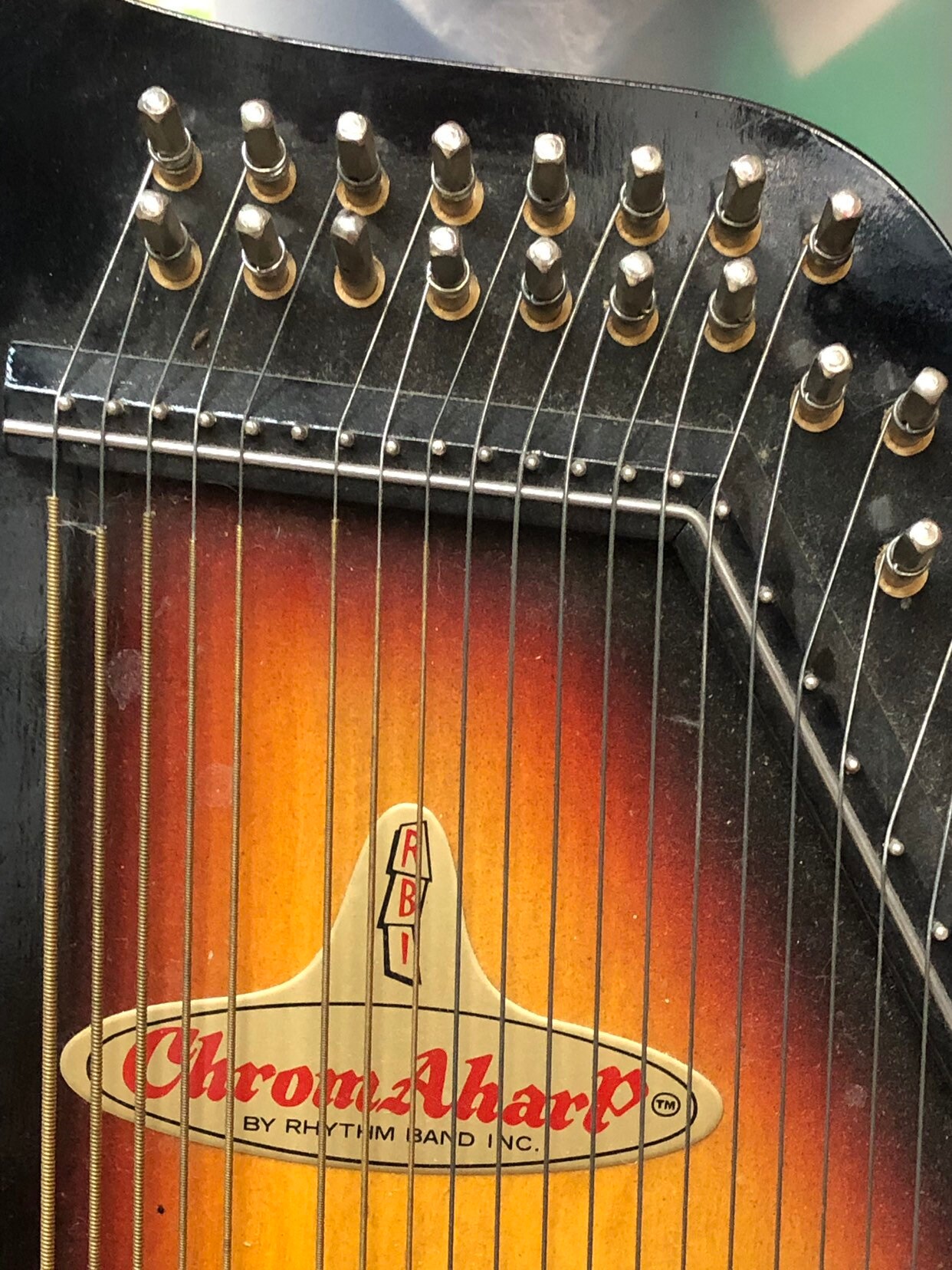 Used Chromaharp String Instrument Vintage Lap Autoharp Blue Grass