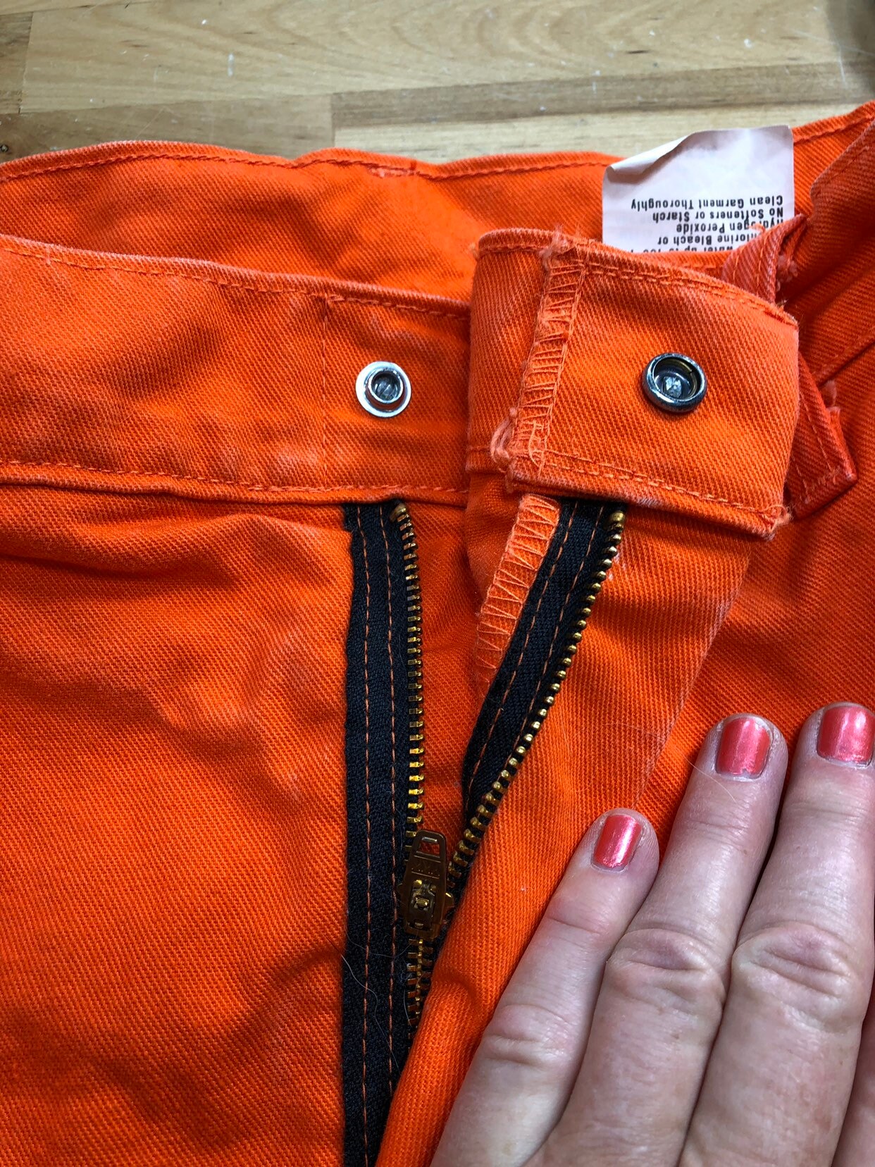 Orange Work Pants, Hunter Orange Jeans, Halloween Dungarees