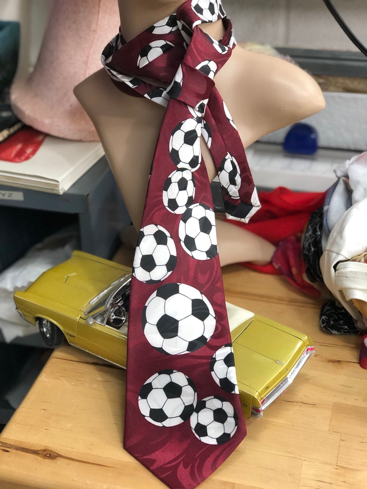 Soccer Ball Necktie Soccer Coach Tie Soccer Player Necktie