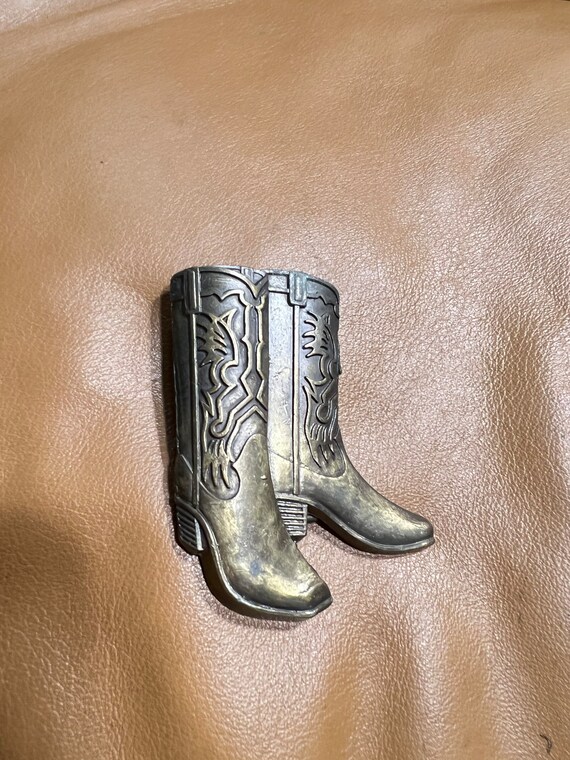 Cowboy Boots Brass Belt Buckle, Cowgirl Boots Country… Gem