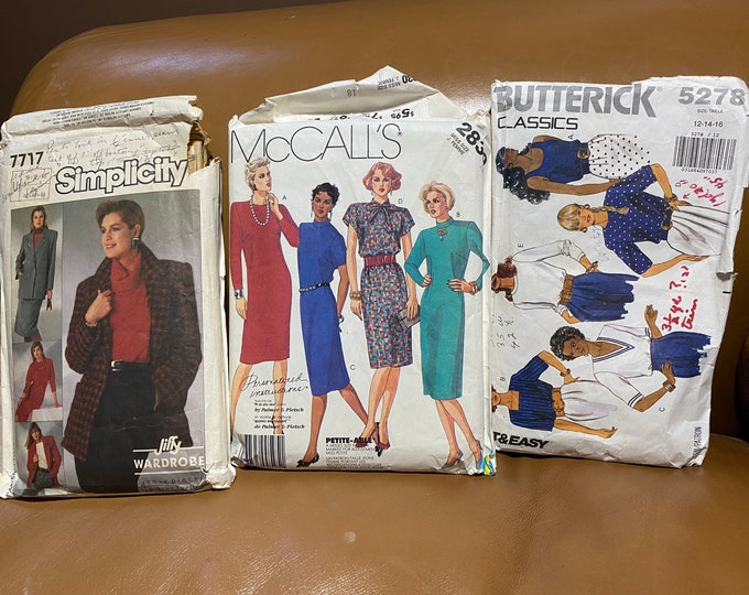 1980’s Women’s Sewing Patterns, 80’s vintage fashion