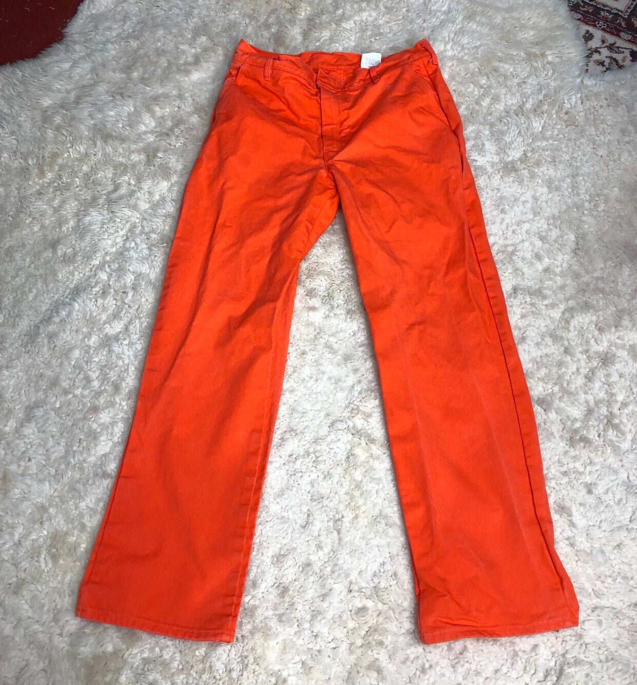 Orange Work Pants, Hunter Orange Jeans, Halloween Dungarees