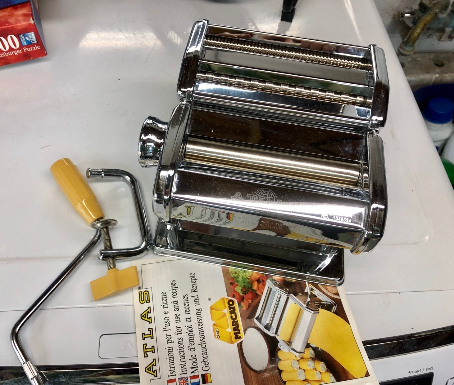 Atlas Pasta Maker Spaghetti and Fettuccine Stainless Steel Villaware