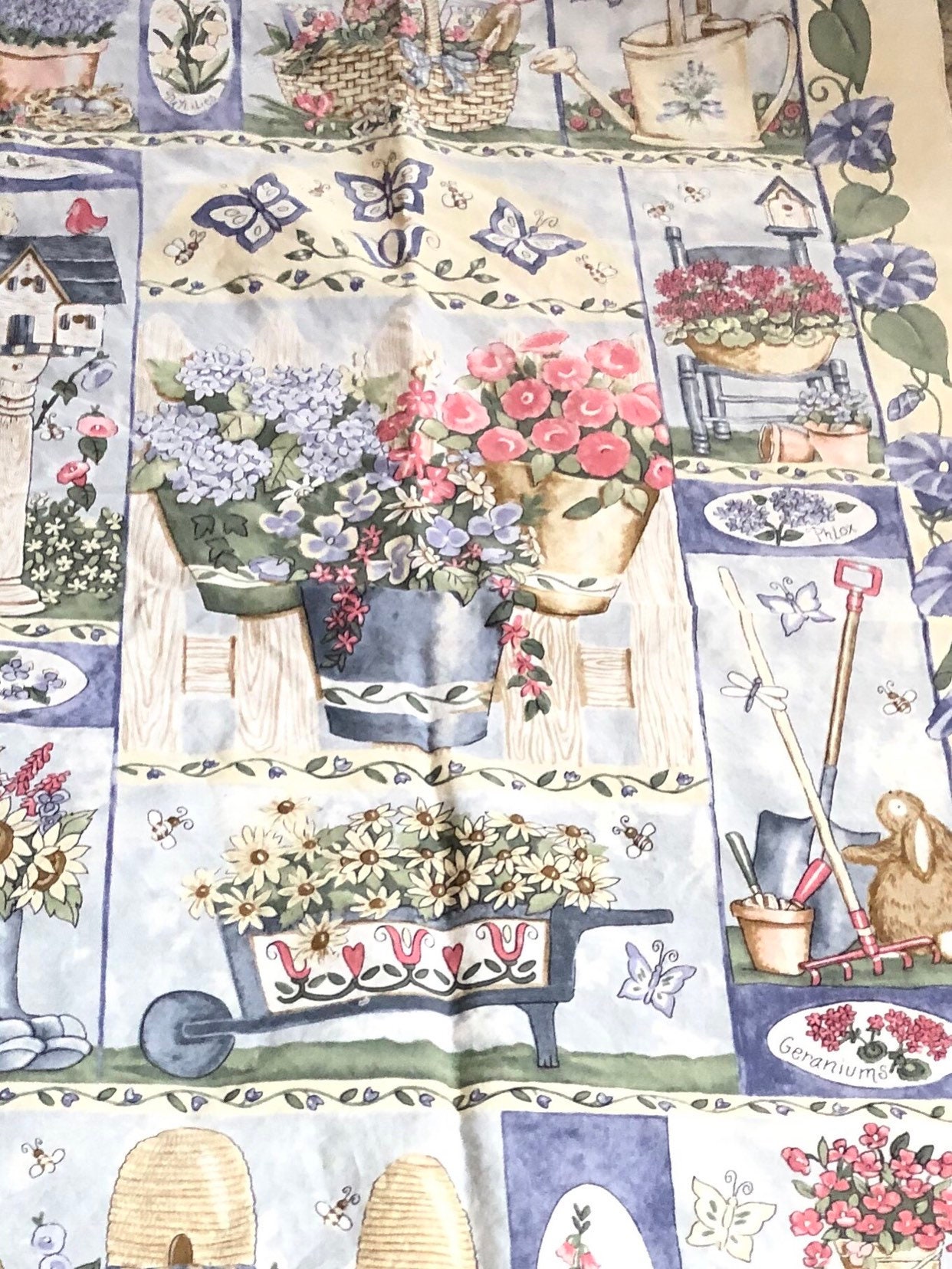 Garden Sampler Fabric Panel - Sewing Project Flower Material - Moda ...