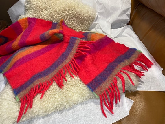 Unisex Colorful Scarf, Merino wool scarf, Irish w… - image 8