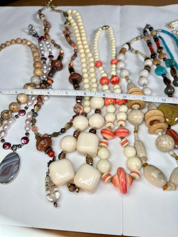 Beaded Necklaces Lot, Statement Necklaces, Costum… - image 3