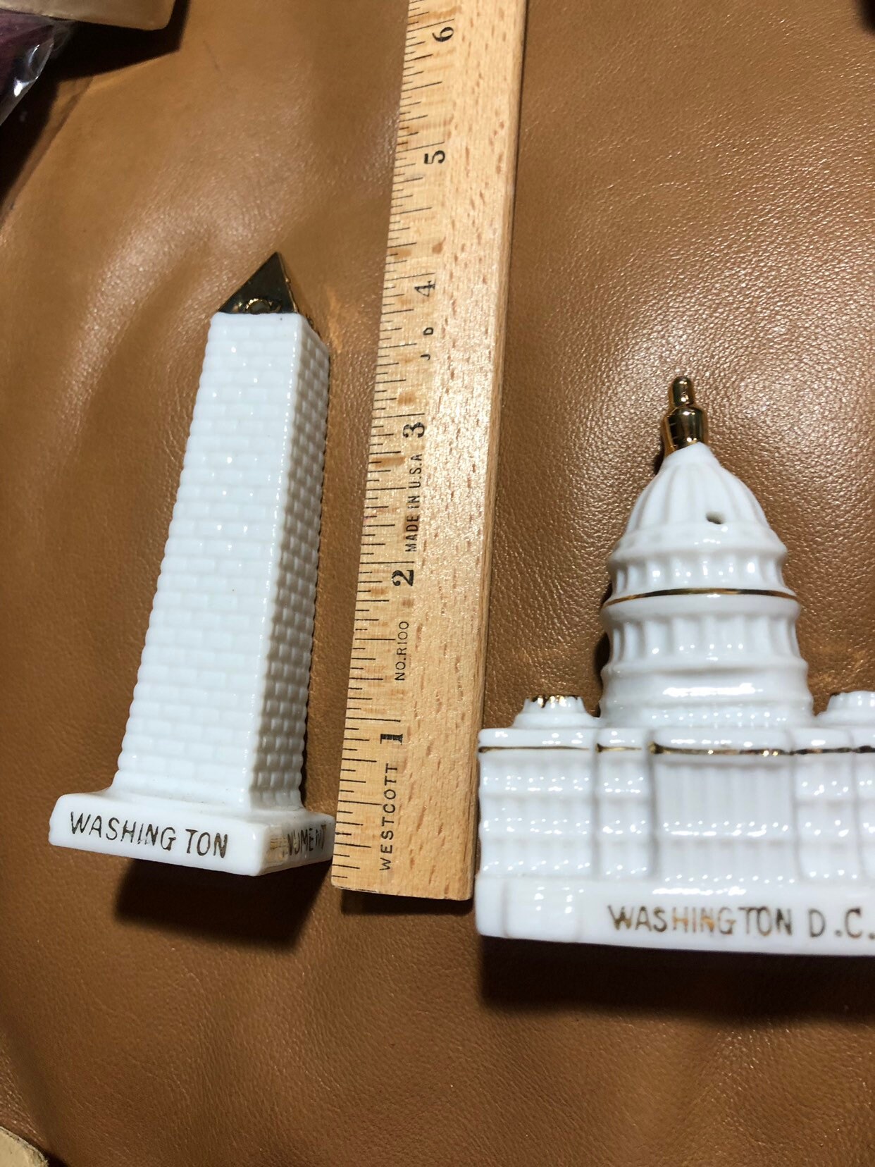 Washington DC salt and pepper shakers Collectible Porcelain Cottage