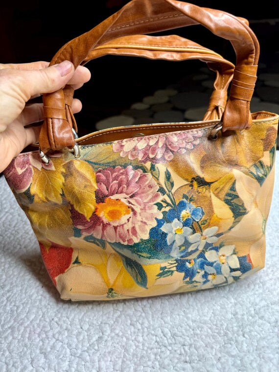 Floral leather handbags hotsell