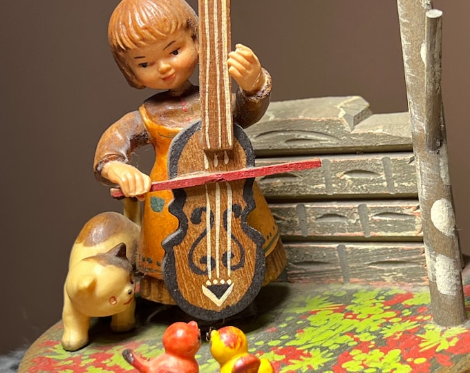 Music Box Anri, Boy Cat Instrument, Collectible