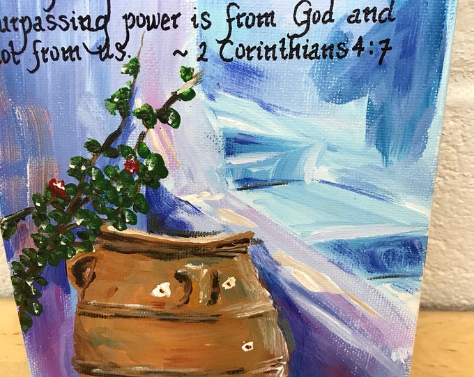 Bible verse oil painting, Religious picture, holy wall hanging