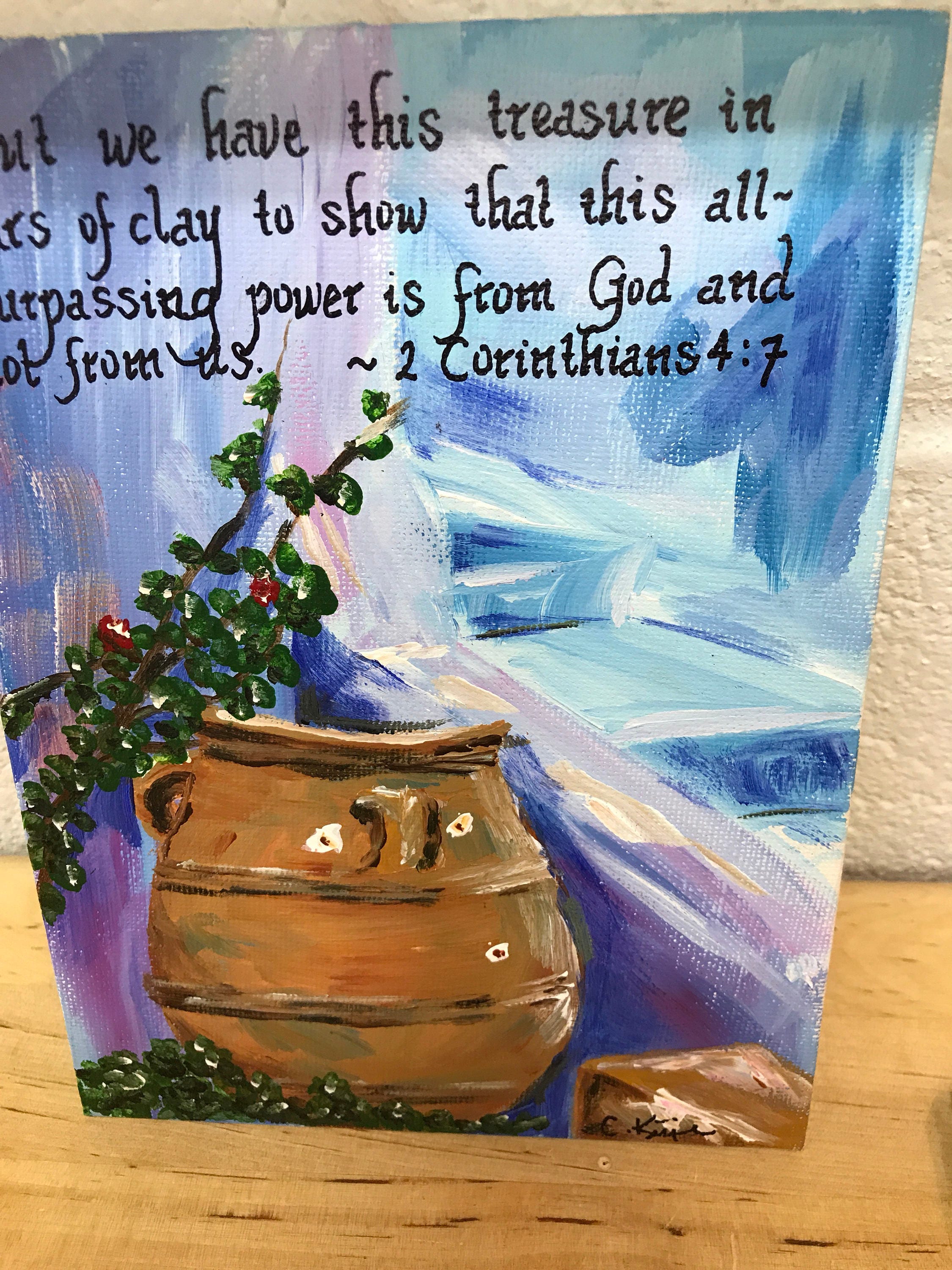 Bible verse oil painting, Religious picture, holy wall hanging