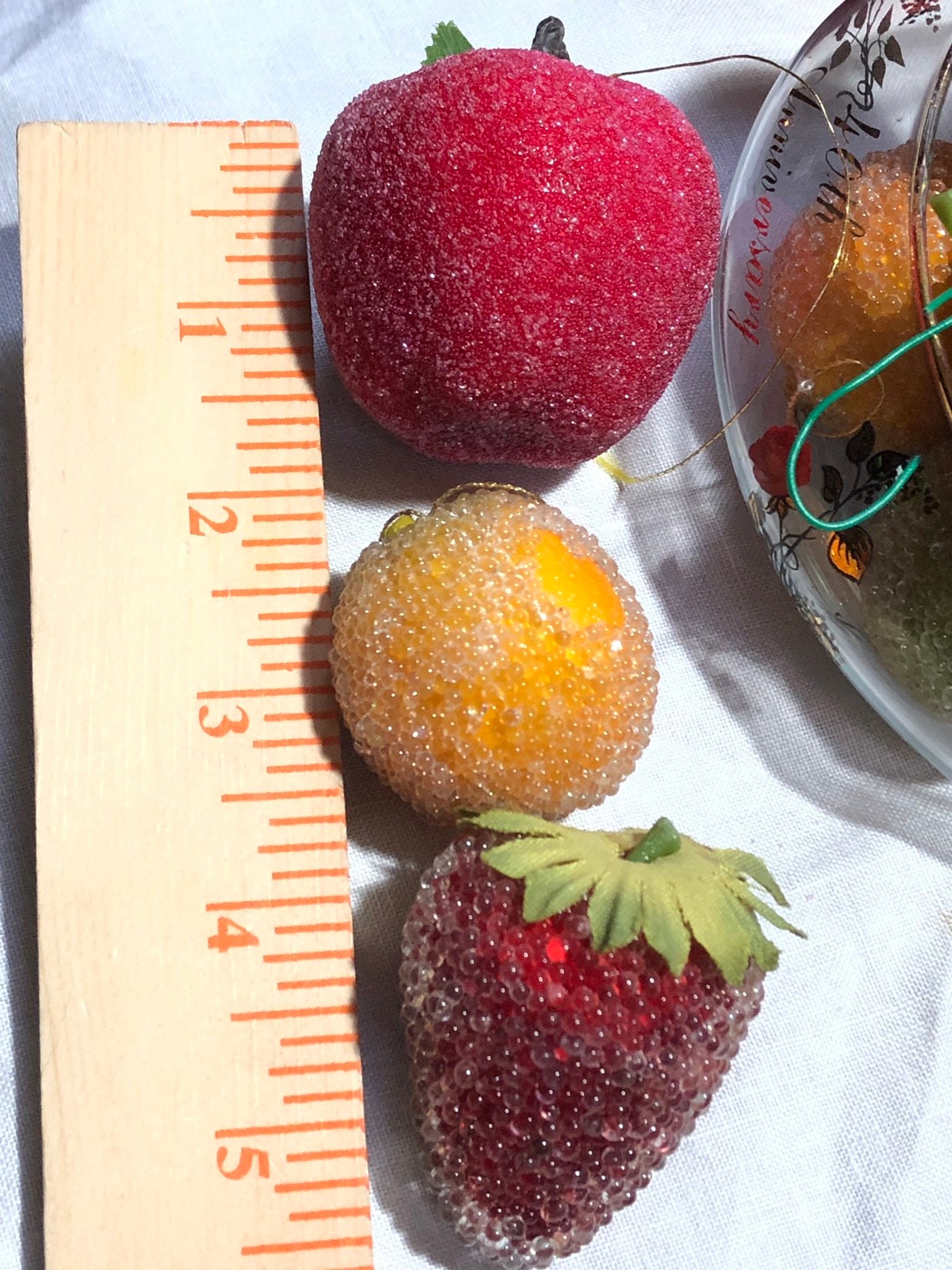 Faux Fruit Decorations centerpiece or wreaths decorations sparkly