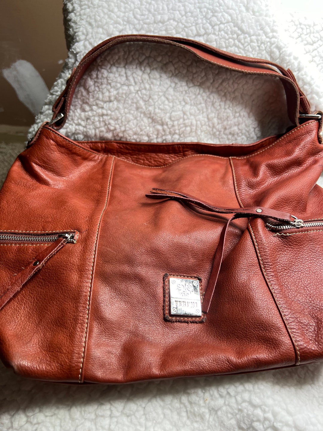 Buy Leather Vintage Handbag Ferchi Auburn Purse Fashion Bag Online in India Etsy