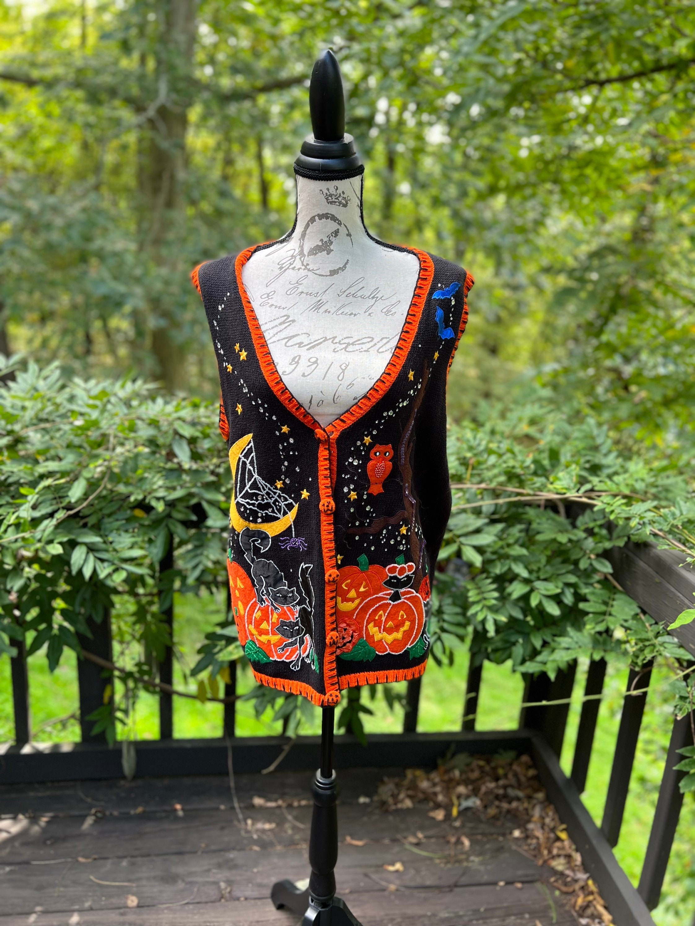 Halloween sweater shop vest