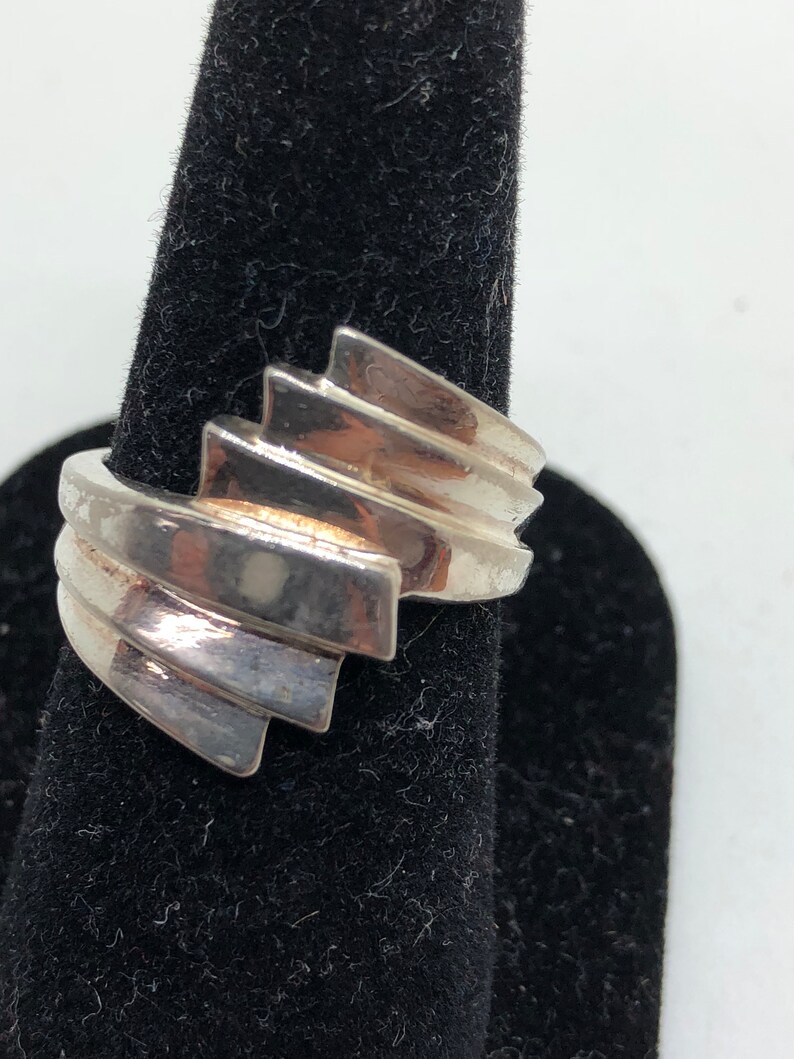 Sterling Silver Ring Unisex size 8 Ring Statement Ring Etsy