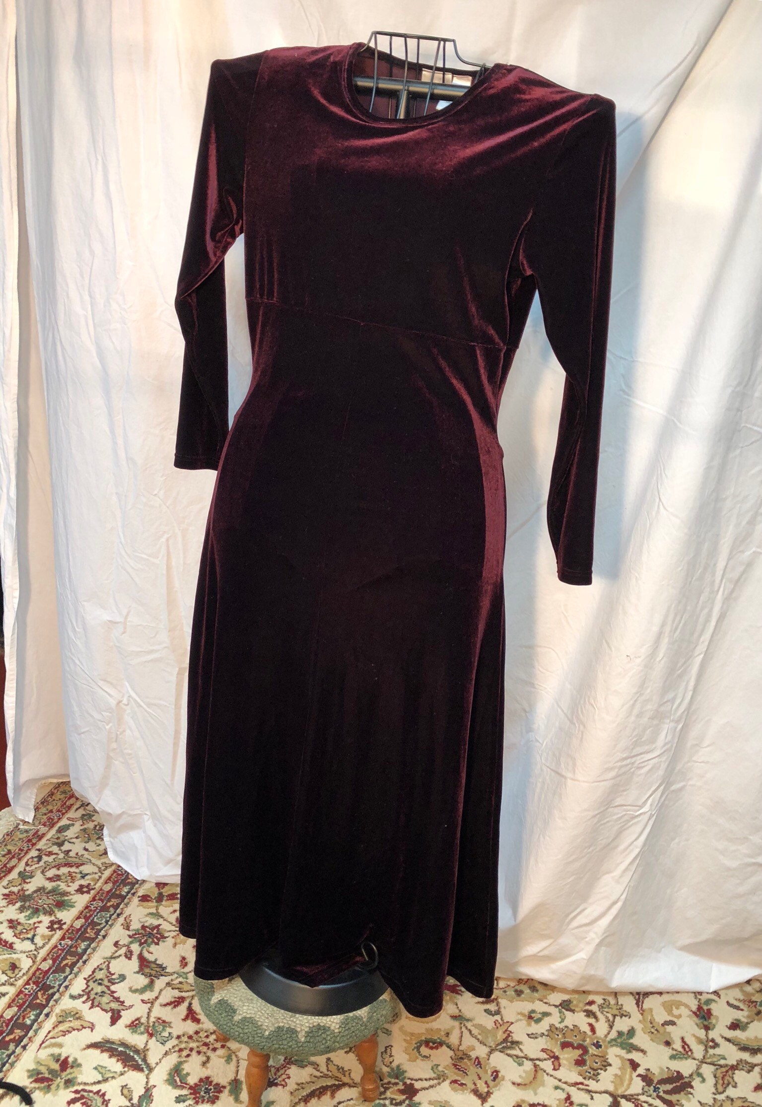 Reserved Velvet Maxi Dress Eggplant Purple