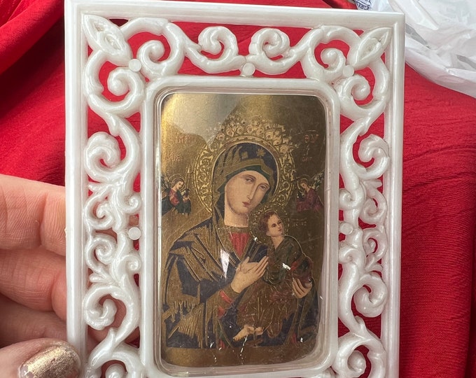 Religious Miniature Picture, Mary And Jesus Holy Home, Christmas