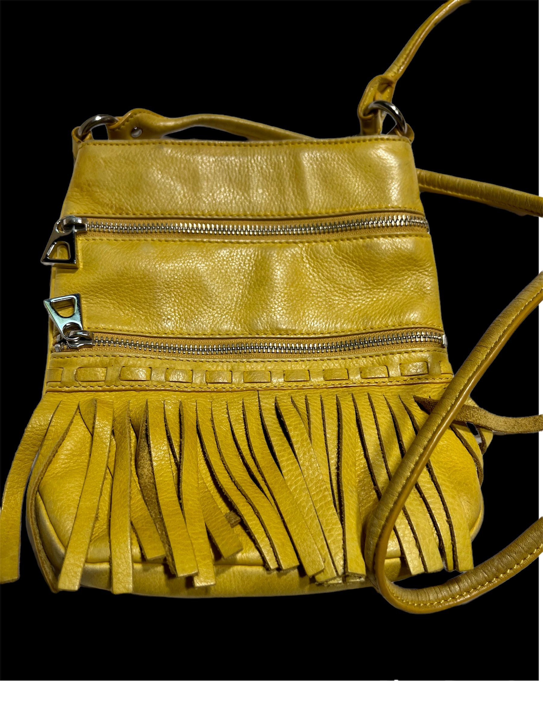 Zara - Beaded Shoulder Bag with Fringing in Gold - One Size Only - Woman