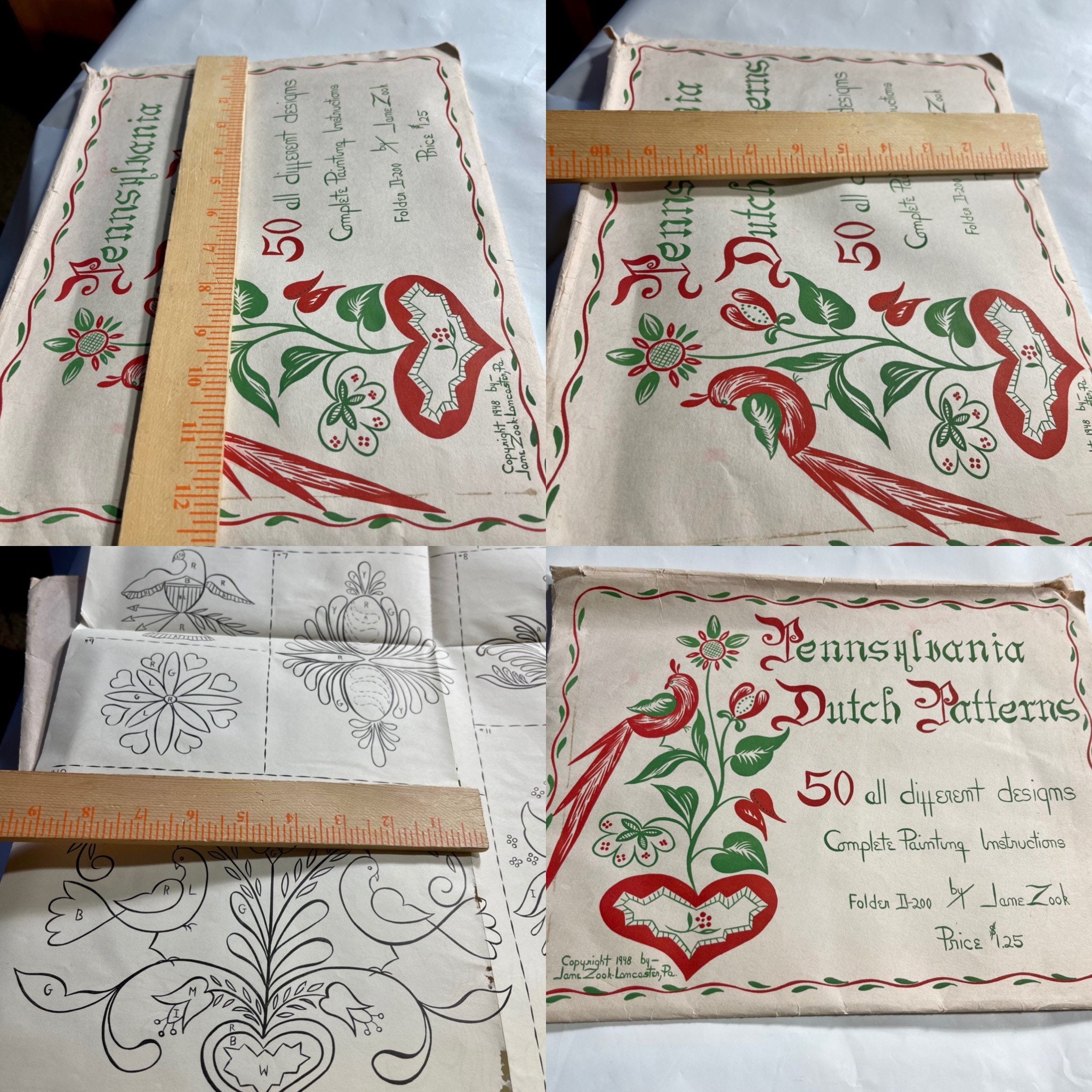 Pennsylvania Dutch Patterns, Vintage Stencil Patterns, Collectible Art