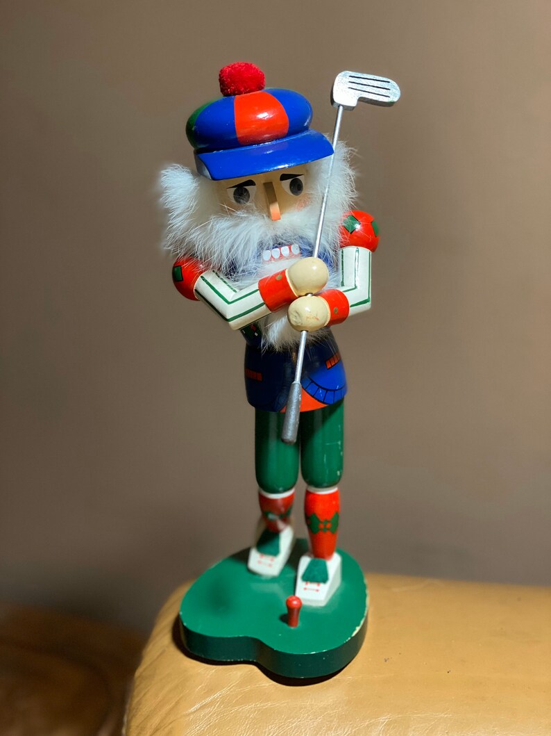 Nutcracker Golfer Vintage Christmas Holiday Golf Decoration Etsy