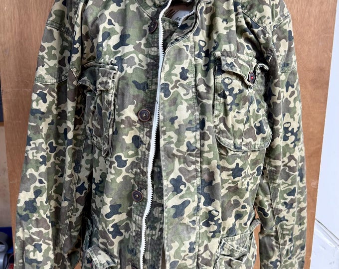Camouflage Jacket, Unisex Streetwear Men's Coat, Jordan Craig XXL