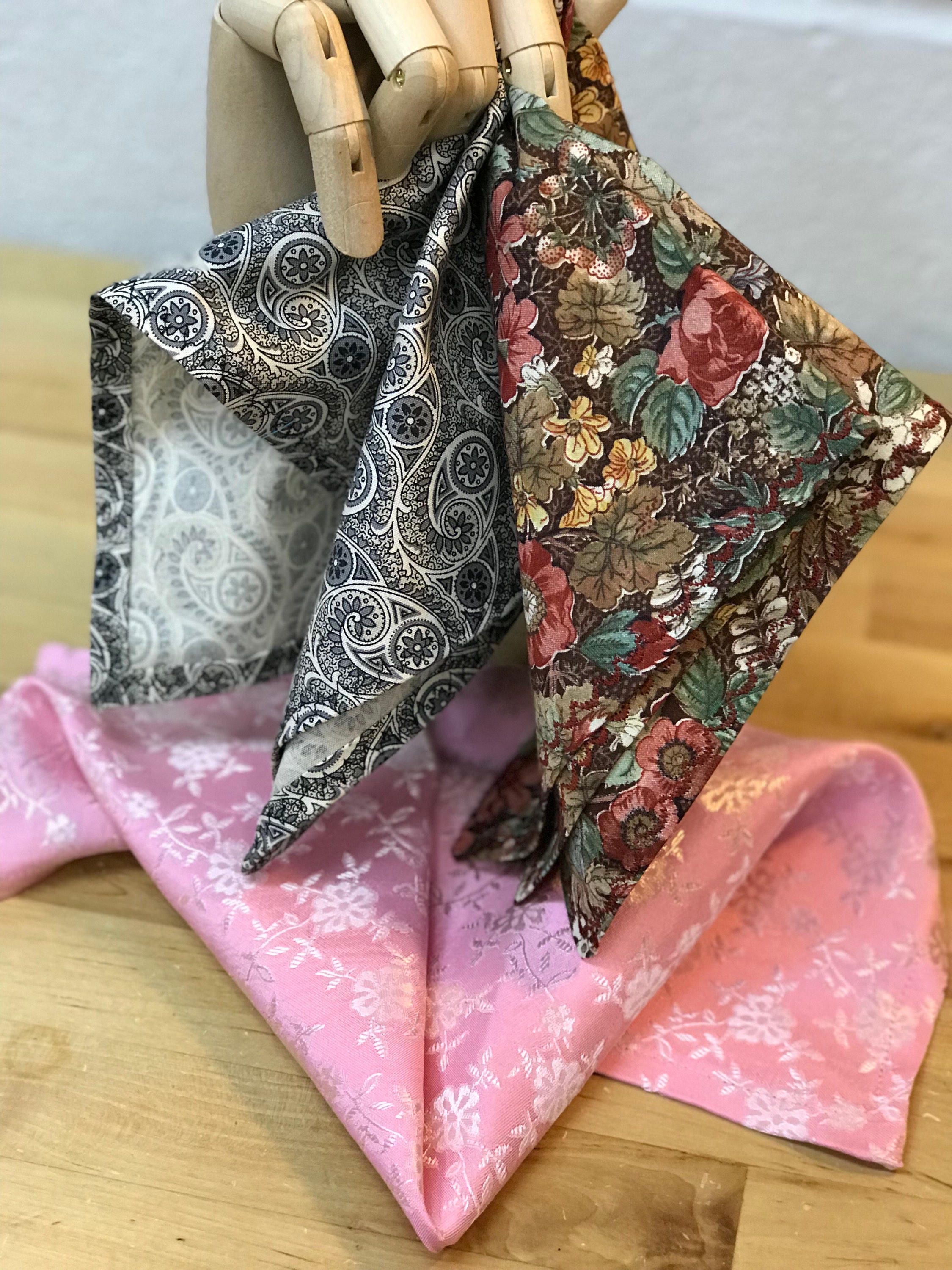 Pocket Scarf with folding instructions Set of 3