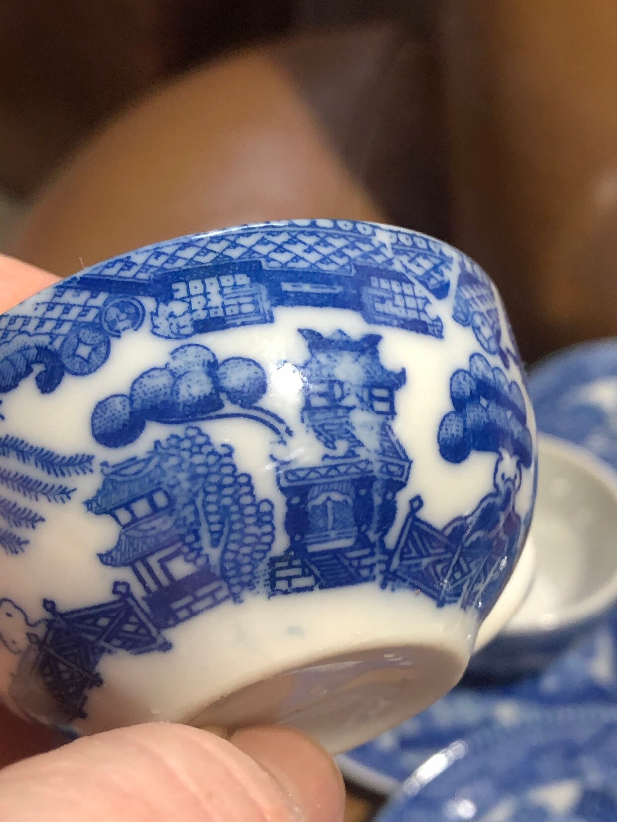 Children's Tea Set Vintage Blue and White Japanese Tea Service