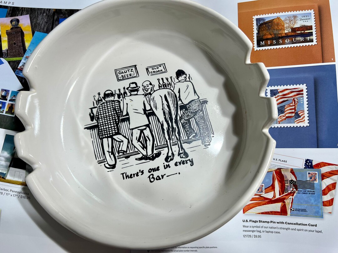 Mccoy Vintage Pottery, Collectible Tobacciana, Cigar Ashtray, Barware