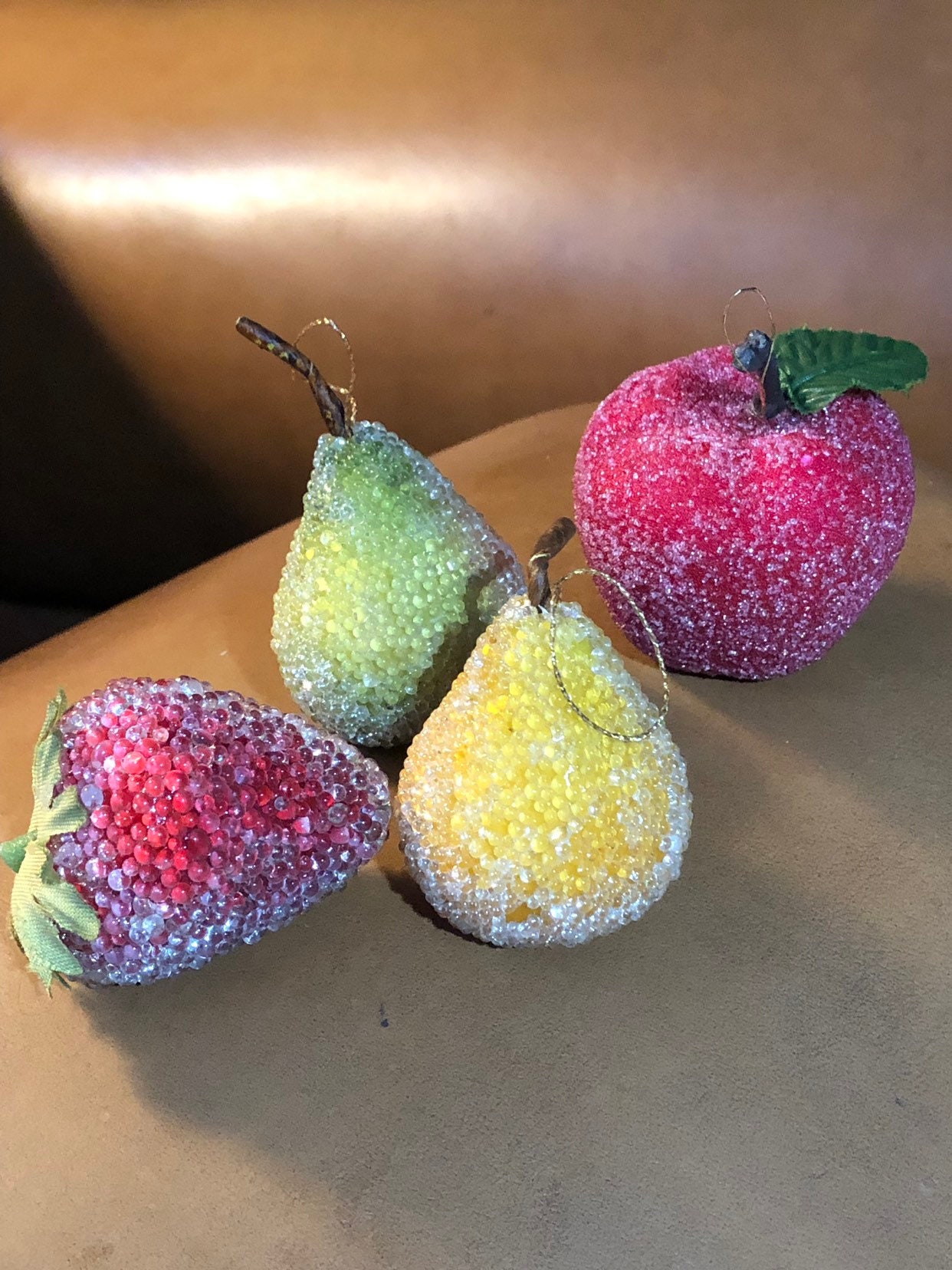 Faux Fruit Decorations centerpiece or wreaths decorations sparkly