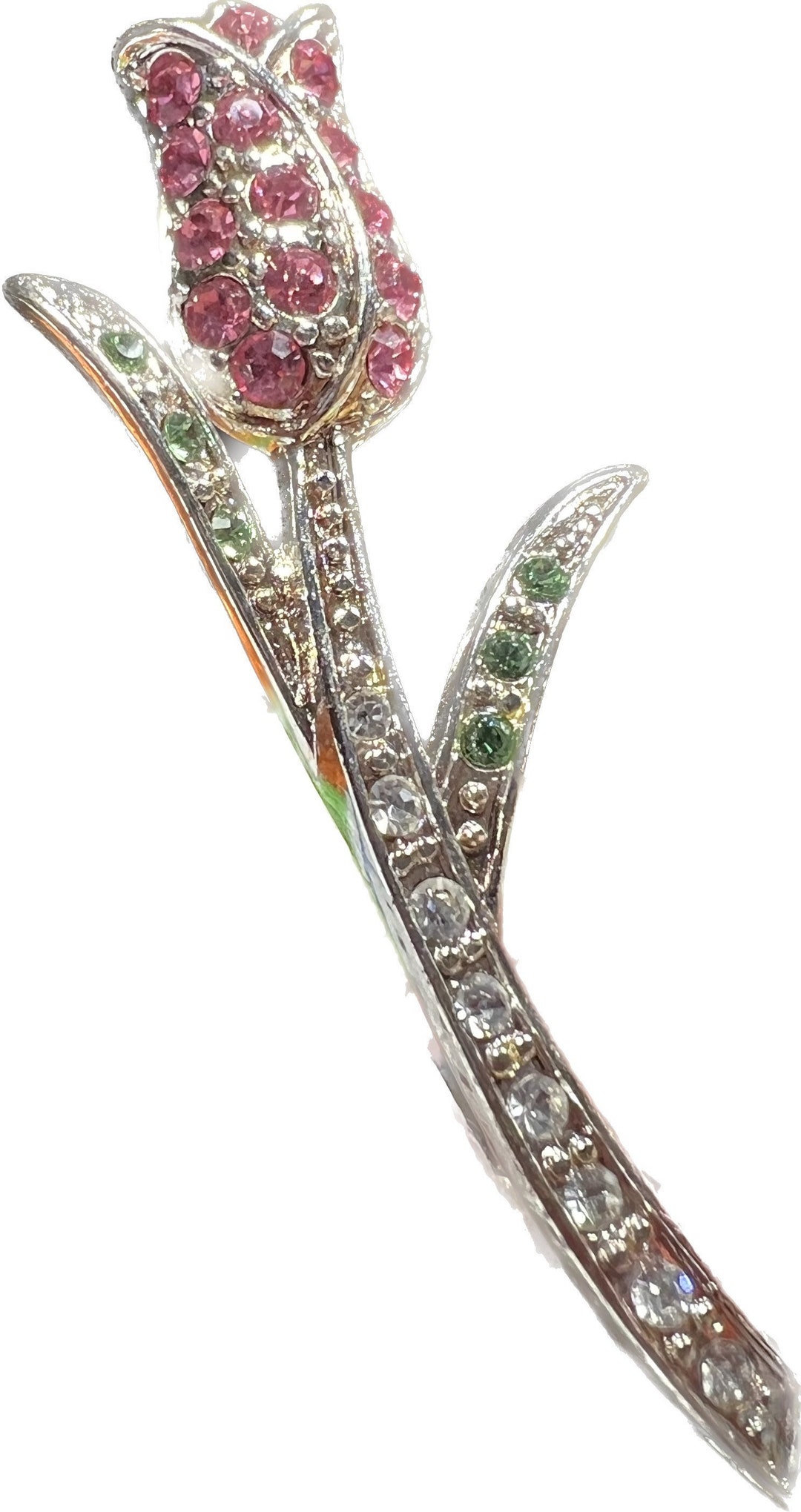 Broche plaqué or Fleur Violette
