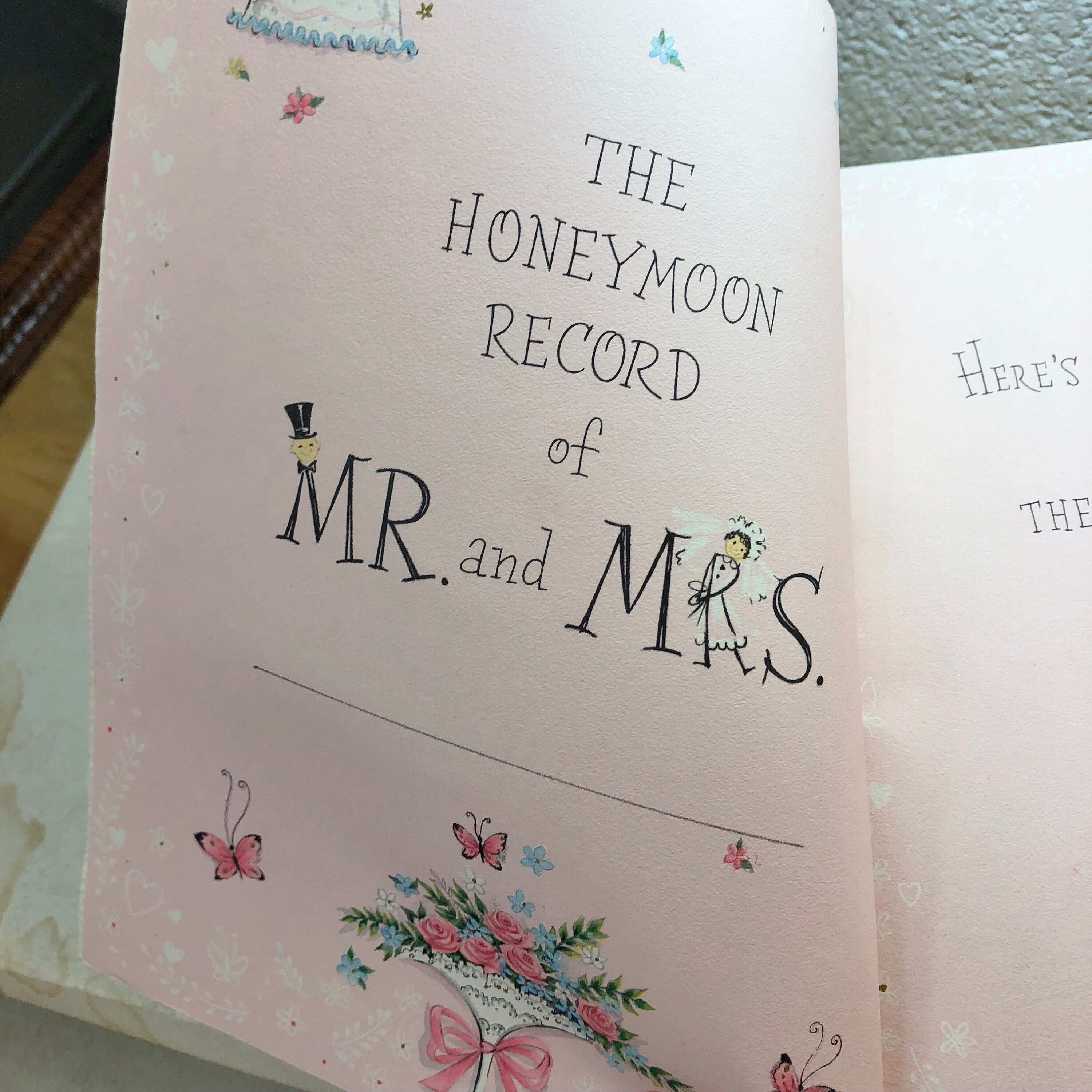 Vintage Hallmark Wedding Gift A Honeymoon Record For The Bride And