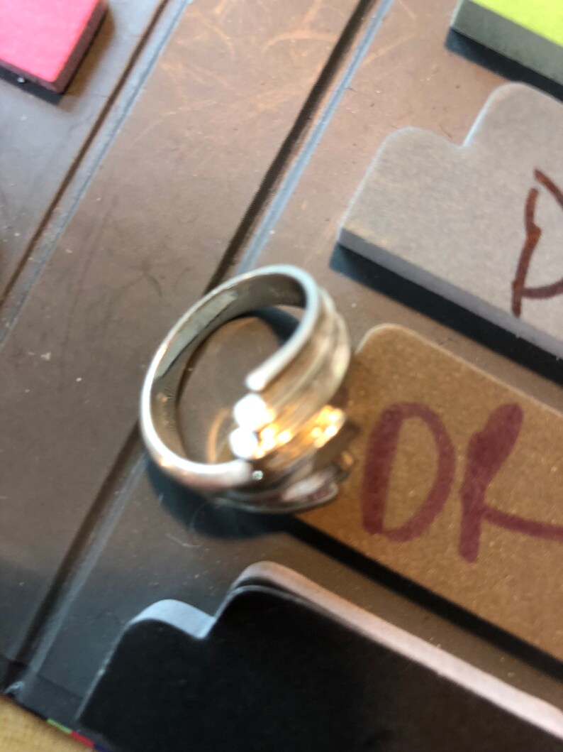 Sterling Silver Ring Unisex size 8 Ring Statement Ring Etsy