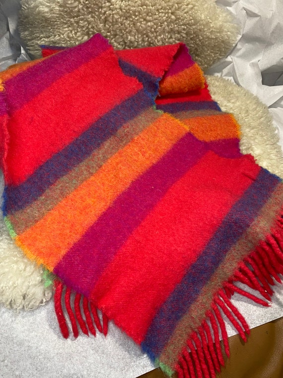 Unisex Colorful Scarf, Merino wool scarf, Irish w… - image 3