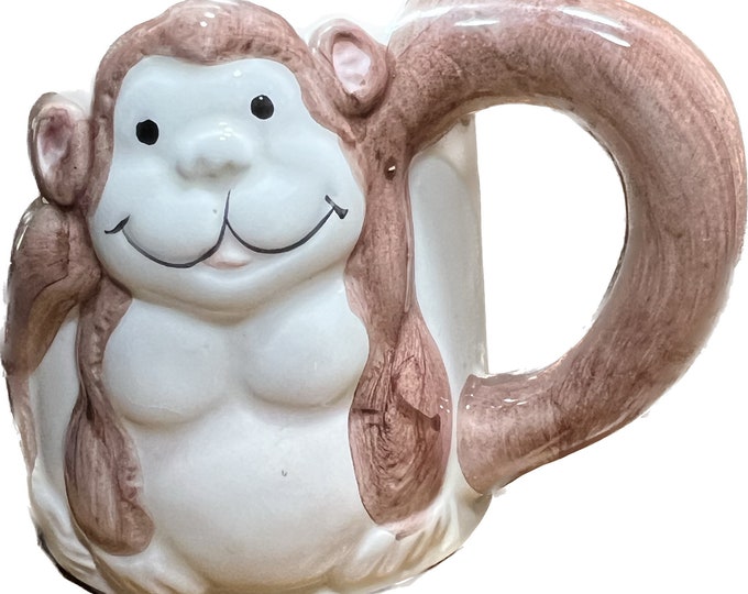 Monkey Coffee Mug, Chimp Tea Cup, Ape