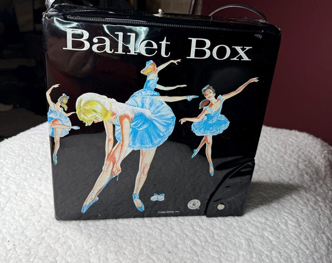Ballet Shoe Box Dance Travel Storage Display Black Vinyl Gift