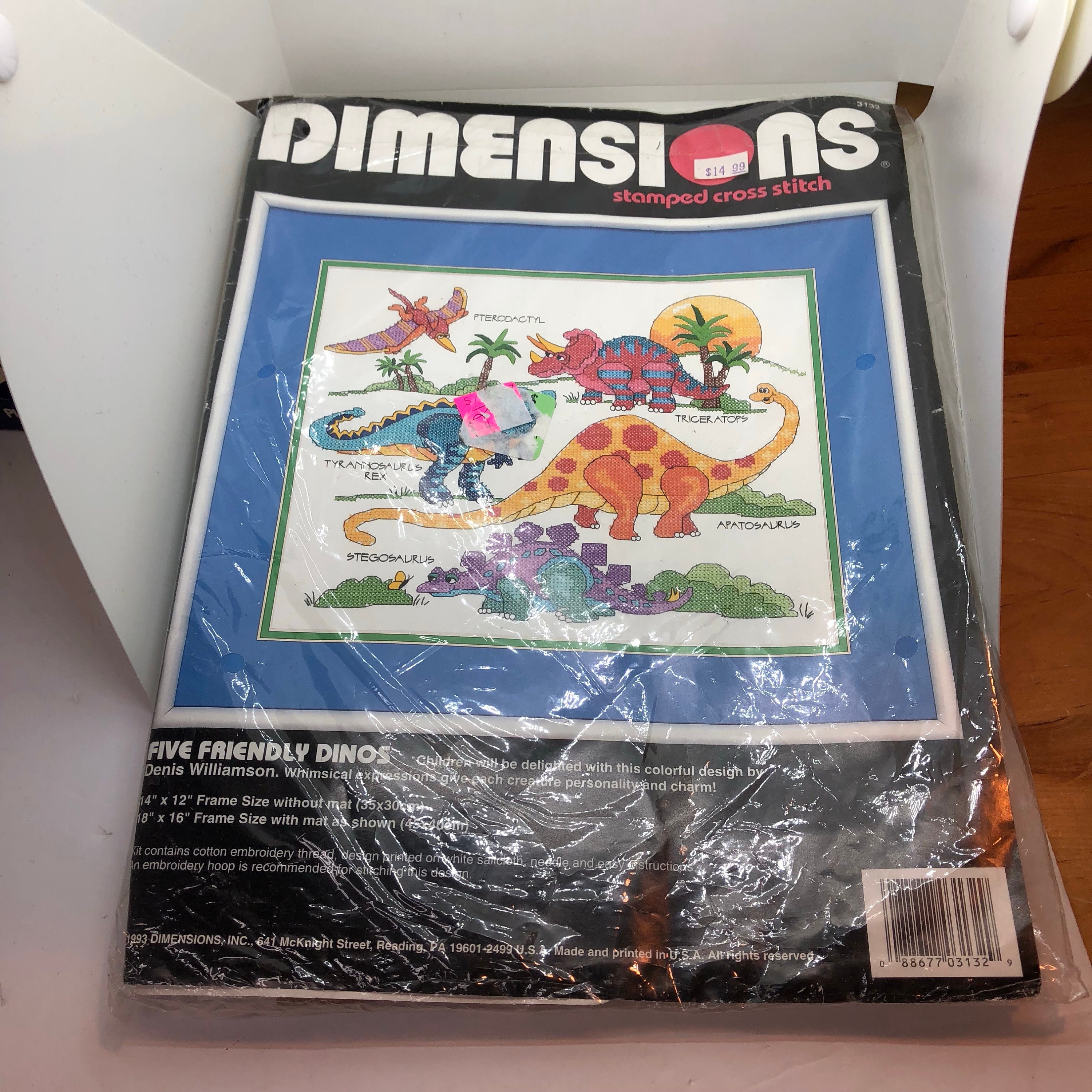Dinosaurs cross stitch kit
