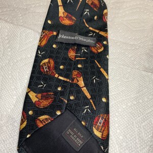 Golfer Necktie, Vintage Golf Club Tie, Handmade Silk Mens Neckwear image 9