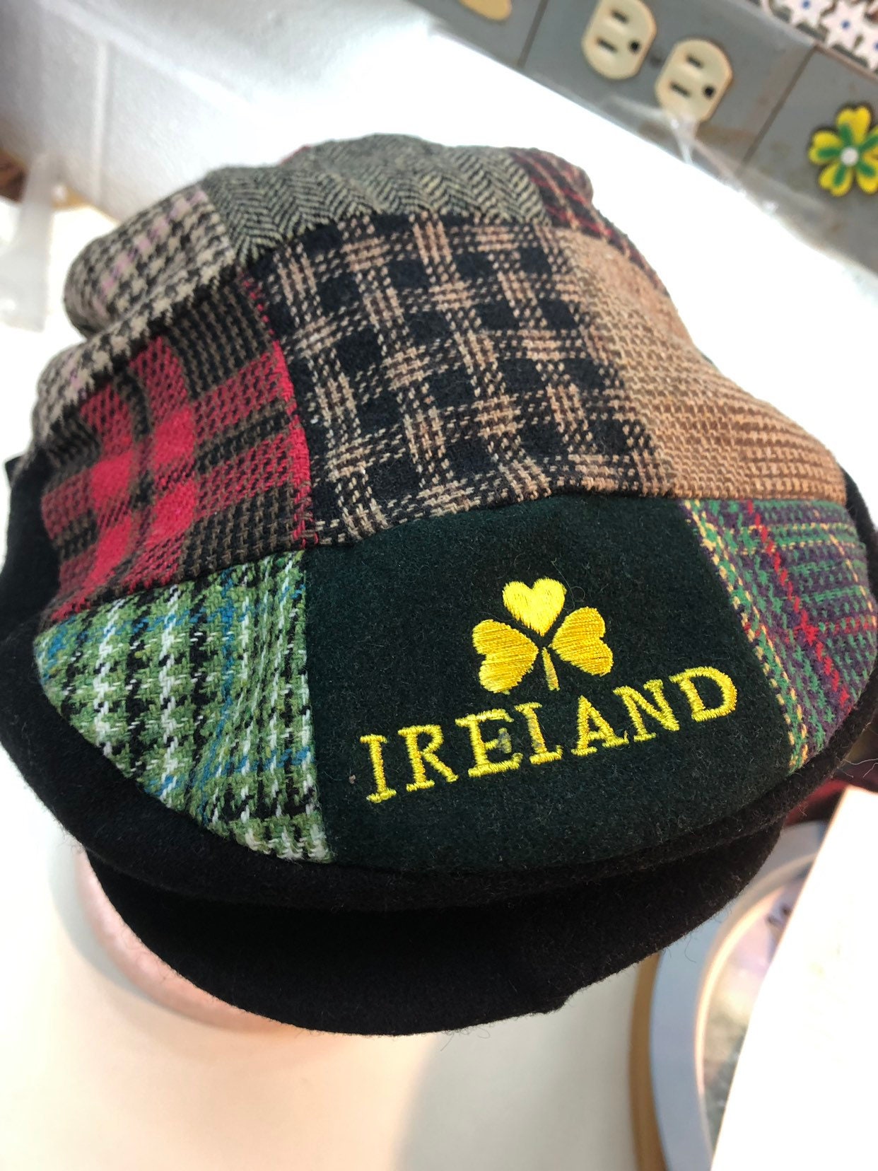 Ireland Hat Retro Quilted Irish Cap Irish Blessing