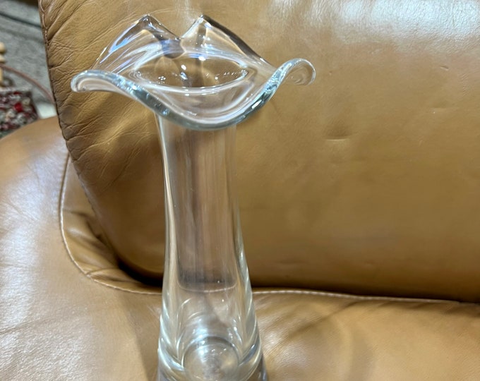 Clear Glass Vase, Contemporary Style Crystal Vase, Modern Home Decor