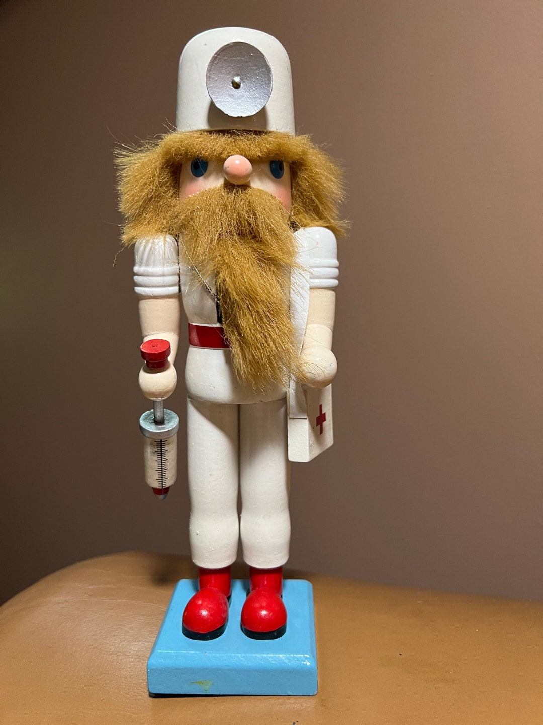 Wood Doctor Nutcracker Vintage Nurse Nutcracker Collectible Etsy