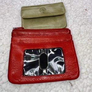 Monederos de cuero para cambio de efectivo, porta licencia, billetera miniatura, unisex, vintage