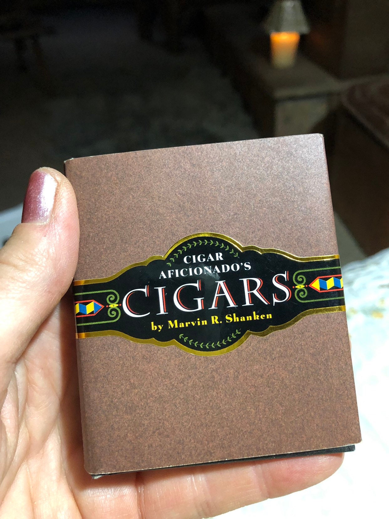 Cigar Aficionado's Cigars Book, Miniature Cigar Smoker Hardback, Cigar