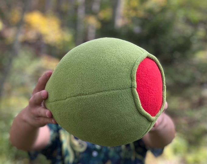 Large Green Pimento Olive Plush