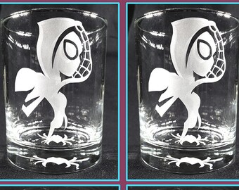 Custom Etched - SPIDER-GWEN (2) 14oz Tumblers!