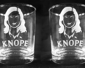 Custom Etched LESLIE KNOPE Tumblers - set of 2!